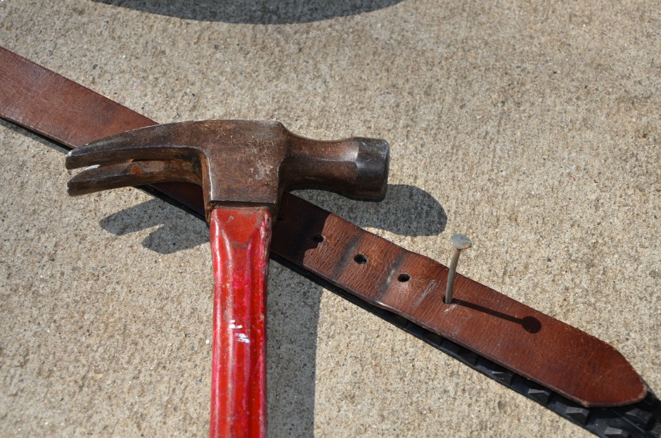 Upcycled Tire Belt Step 7